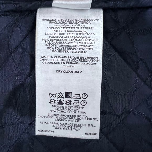 Brooks Brother Quilted Polyester Bomber Jacket - Size 6 - Picture 8 of 9